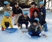 雪あそびの写真